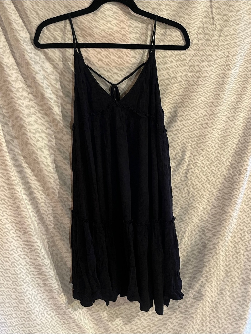 V-Neck Causal Black Dress